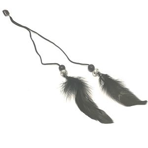 Bohemian Feather Tribal Hair Extensions Clip Black